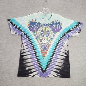 VINTAGE Grateful Dead Men Shirt Xl Tie Dye 1990 Liquid Blue Capricornus READ
